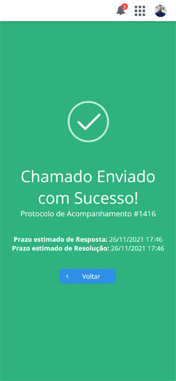 SULTS - Chamado: chamado enviado com sucesso