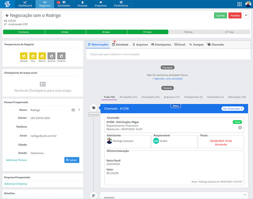 CRM SULTS E OTIMIZAÇÃO DAS ETAPAS DO FUNIL DE VENDAS