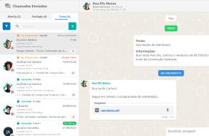 Tela do módulo de Chamados SULTS com lista de tickets