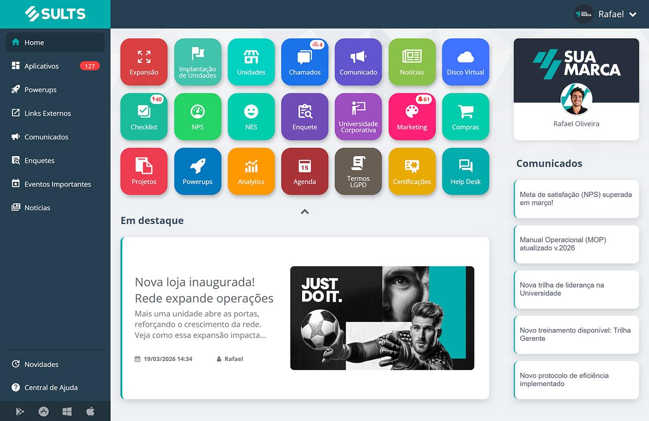 Software para franquias com +25 módulos de gestão integrados Software para franquias com +25 módulos de gestão integrados