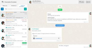 Sistema de comunicados e chamados para franquias