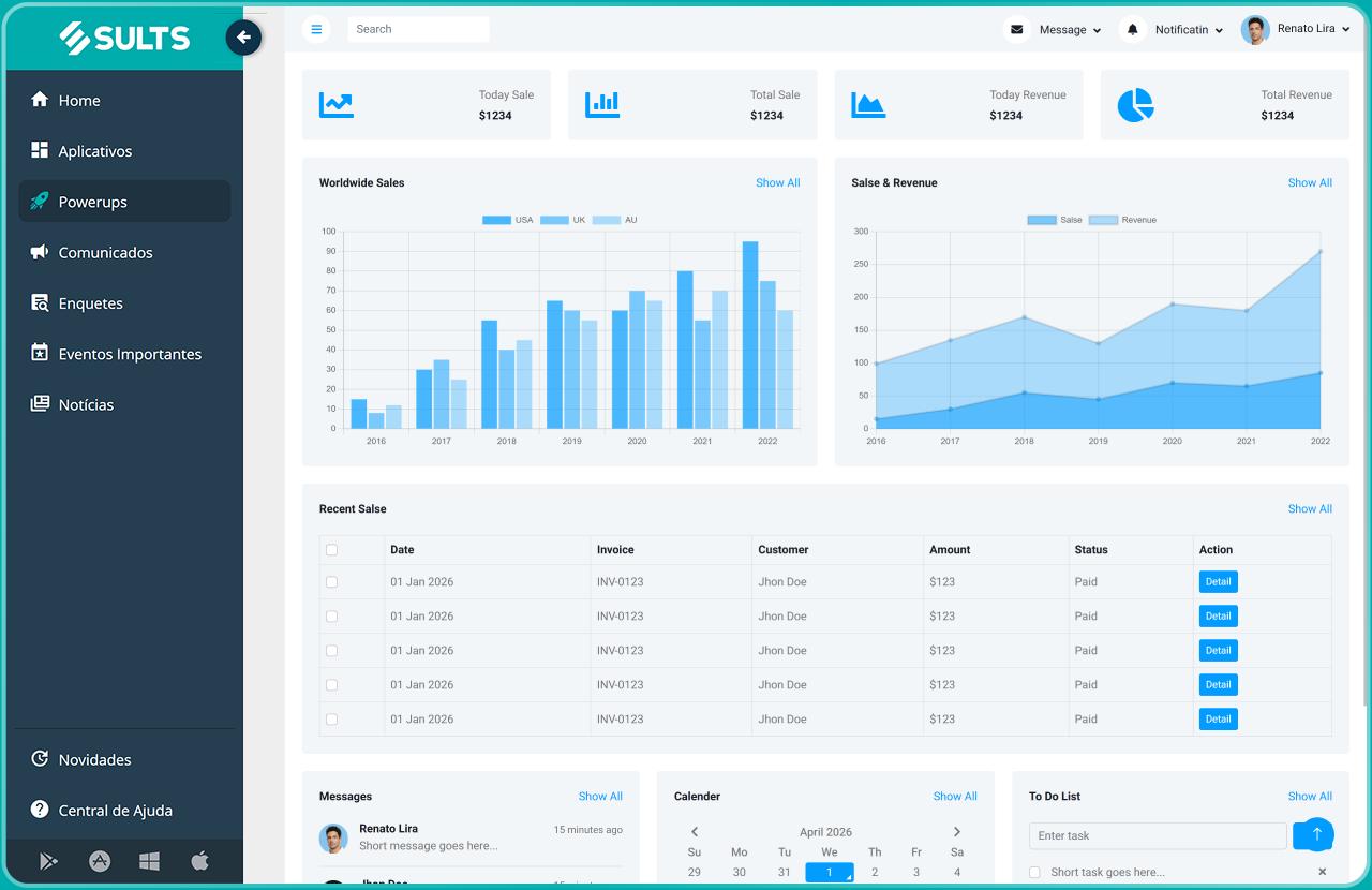 PowerUps: centralize dashboards, ERPs e sistemas externos em um menu com controle de acesso