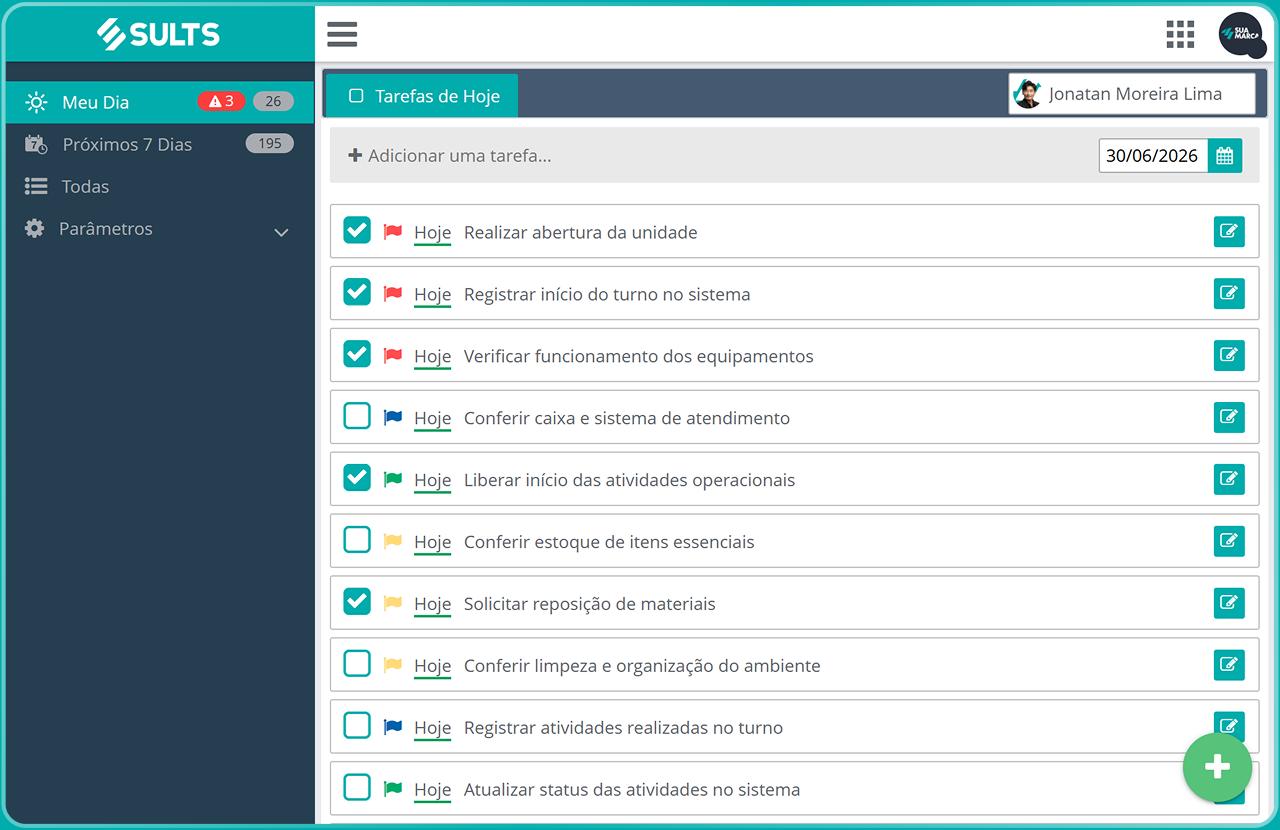 Gestão de tarefas corporativa com delegação, recorrência e Kanban
